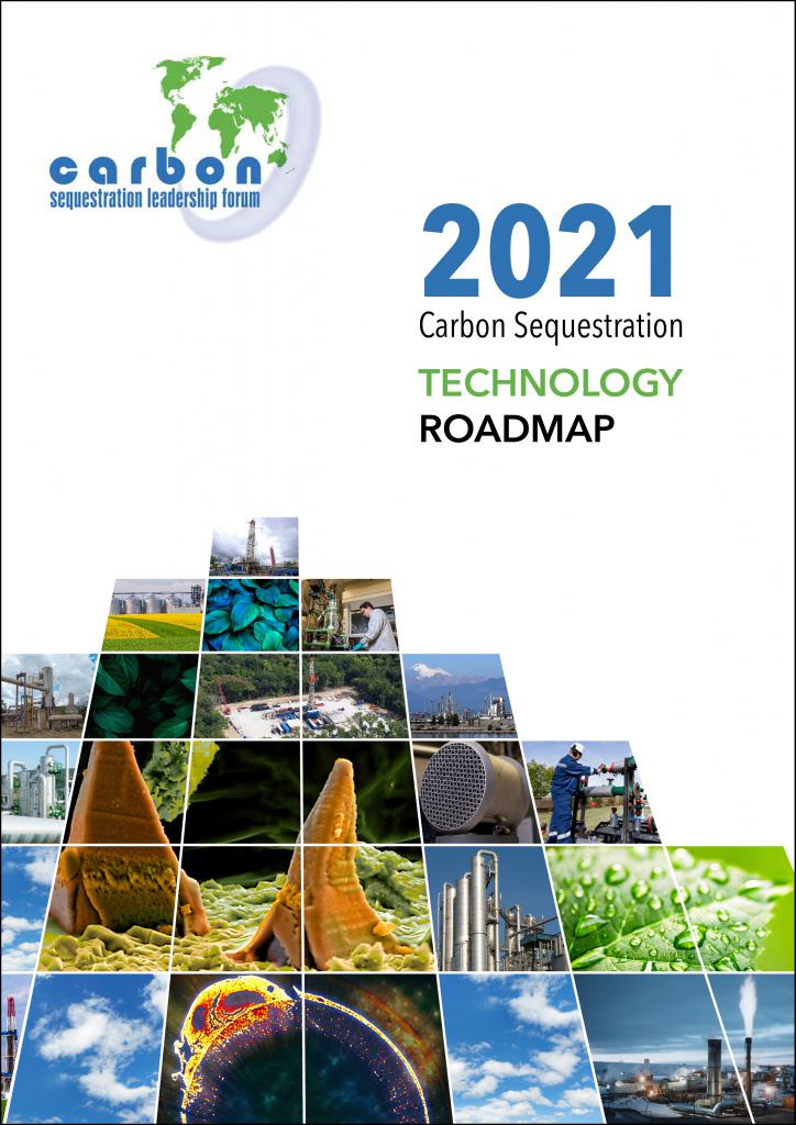 Roadmap cover showing various CCUS technologies, research, and deployment