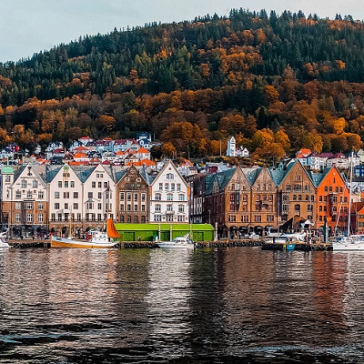 Image of a shoreline in Bergen, Norway