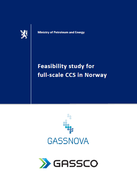 Cover of report, Feasibility study for full-scale CCS in Norway