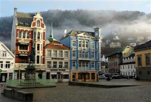 Image of town square in Bergen, Norway