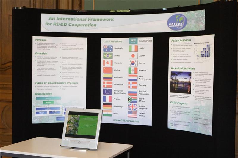 Posters showing CSLF purpose, function, membership, activities, projects