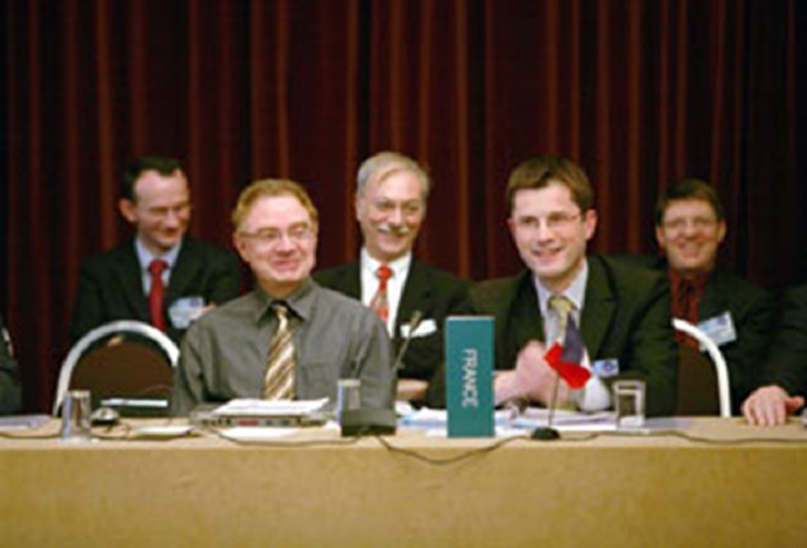 France delegation: (foreground L-R) Pierre Le Thiez, Philippe Geiger