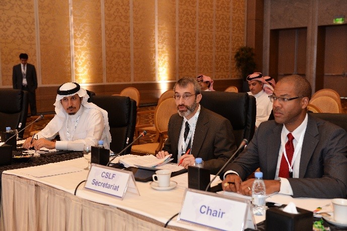 Members of the CSLF Policy Group meet in Riyadh, Saudi Arabia, in November 2015.