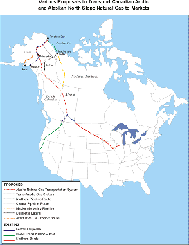 ANS Gas Pipeline Proposals - Click for Larger Image