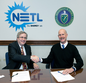 John Howard, Director of NIOSH and Anthony Cugini, Director of NETL announced the establishment of a research partnership to evaluate the environmental impacts of shale gas drilling.